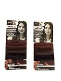 Scunci Natural Scrunchy Beauty Brown Large Scrunchi Hair Ties Elastics Scrunchee Hair Elastics, Brunette Ponytail, 16 Count-2 Packs