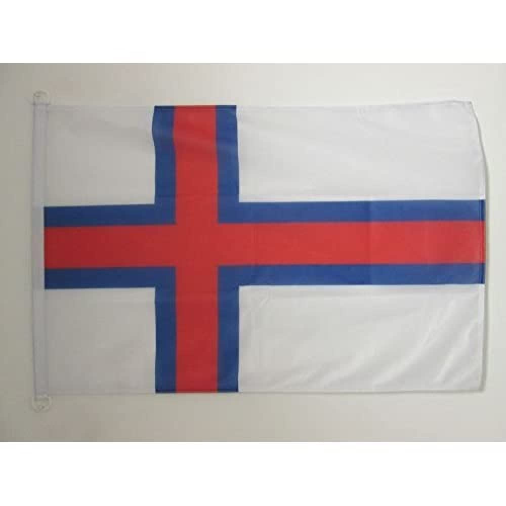 AZ FLAG - Faroe Islands Flag - 2x3 Ft - For Outdoor - Denmark - Faroese Banner Knitted Polyester with Two Plastic Rings - Fade Resistant - Vivid Colors - 2' x 3' Feet - 90x60 Cm