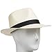 ULTRAFINO Fedora GULLPORT Reward Classic Straw Panama Hat Exotic Feather