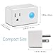 Wi-Fi Smart Timer Plug 2 Packs Mini, BroadLink Wireless Socket Outlet with Night Light, No Hub Required, Compatible with Alexa, Control your Devices from Anywhere, White