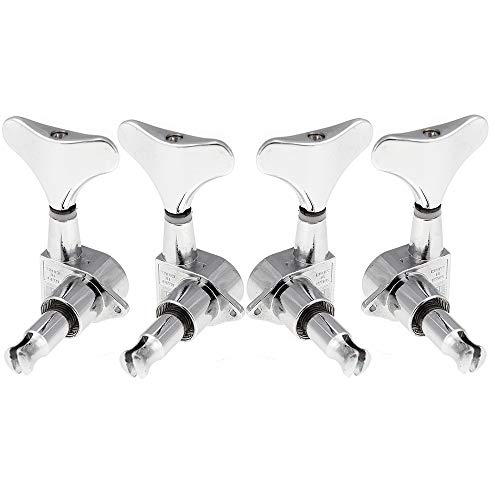 4 Chrome Sealed Tuning Pegs Tuners Machine Heads for Bass Guitar 2L+2R