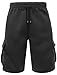 NE PEOPLE Mens Light Comfy Elastic Drawstring Fleece Cargo Sweat Shorts