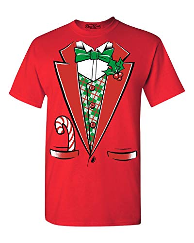 Christmas July Costumes - Tuxedo Christmas Costume T-Shirt #12258 Funny Xmas Shirts X-Large