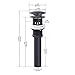 Fryotuc Oil Rubbed Bronze Drain Bathroom Vessel Sink Pop Up Drain with Overflow