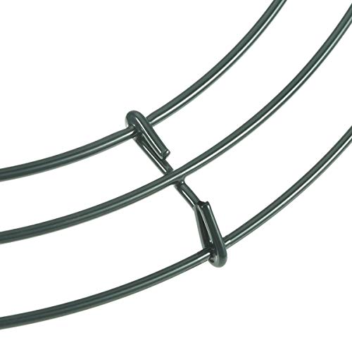 NimJoy 5 Pack Green Wire Wreath Ring Metal Floral Wreath Frame for Christmas New Year Wedding Holidays Valentines Garden Yard Home Party Decorations (8 Inches) - Thumbnail 2