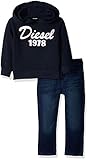 Diesel Baby Boys Sweatshirt and Pant Set, Dark Sky