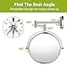Cozzine Makeup Mirror Wall Mounted with 10X Magnifying, Two Side Vanity Extendable Bathroom Mirror, 10X Magnification Mirror 8 Inch, Chrome Finish