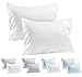 2 White Toddler Pillowcases - Envelope Style - 100% Cotton 400 TC Soft Sateen Weave - for Travel Pillows 14x19 or 13x18 - Toddler Pillow Cases White Toddler Pillowcase Covers Kids Travel Pillow Cases