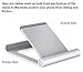 LJM New Portable Foldable Simple Cell Phone Stand Holder for Iphone8 Iphone X Iphone6s Iphone7 Iphone7 plus,Tablet holder For Bedroom,Bathroom,Kitchen,Silver