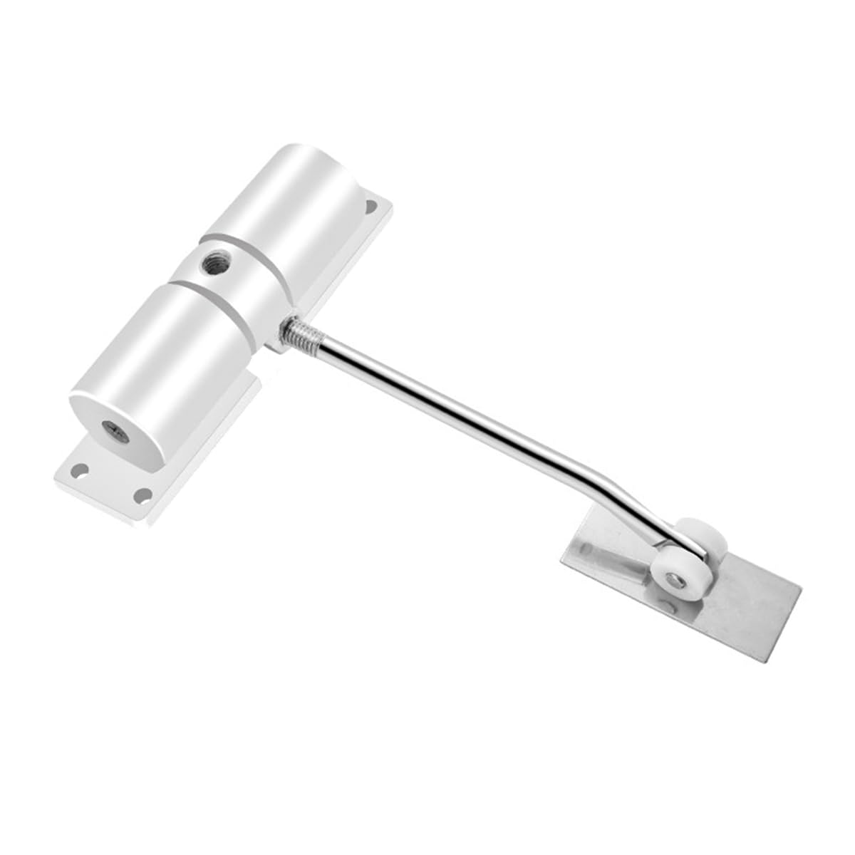 CENPEK Automatic Spring Door Closer Adjustable Door Spring Closer for Interior Door with Screws and Adjusting Rod Easy Install(White)