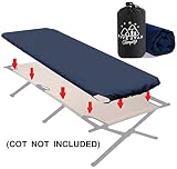 Fitted Camping Cot Sheet for Adult Sleeping Cots. Great for Hunting! Camping Bedding That fits Most Army cots, Military cots, Travel cots and Folding Cots Keeps Your Sleeping Pad Secure!