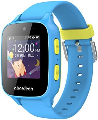 Abardeen GPS GSM Tracker Smart Watch Bracelet for Kids Anti Lost SOS Waterproof Support Android IOS (Blue)