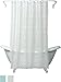 Zenna Home India Ink Morocco Waterproof PEVA Shower Curtain, White, 70 x 72 Inches
