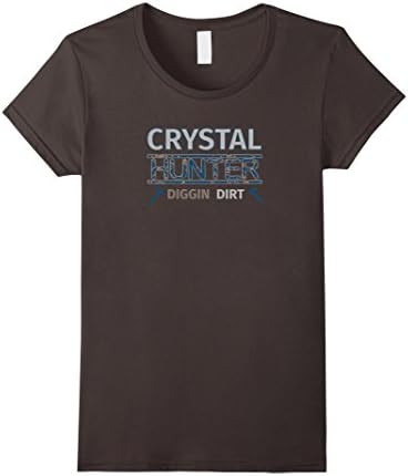Women's Crystal Gems Top-Rock And Mineral Hunter T Shirt Medium Asphalt