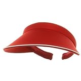 MG Women's Piping Clip On Visor Red