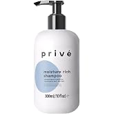 Prive Moisture Rich Shampoo Hydrating Shampoo for Dry and Frizzy (10 oz) | Sulfate-free hydrating shampoo, For dry and frizzy hair, Jojoba protein, kukui oil and green tea