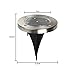 Led Ground Lights 5 LED Outdoor Led Lights Waterproof Landscape Lights in Ground Solar Lights Outdoor,Disc Lights Solar,Garden Lights Solar Powered,Auto On Off Switch Cool White 4 Packs
