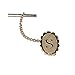 Jaymar Men's Oval Initial Tie Tack in Gold, Gold M