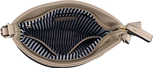 B BRENTANO Vegan Medium Crossbody Handbag Purse (Beige.) - Thumbnail 5