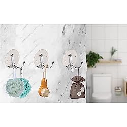 Vanloory Bath Towel Hooks, 5 Pack Double Prong Coat