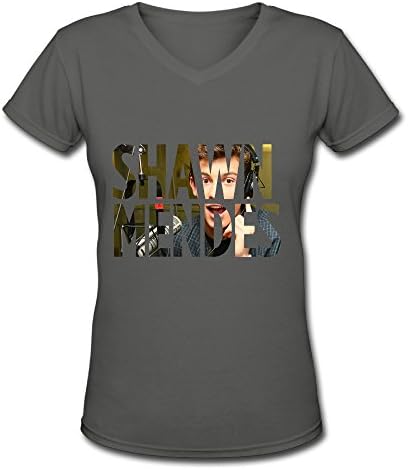 Canadian Singers Shawn Mendes Fan Logo Womens V Neck T Shirt DeepHeather