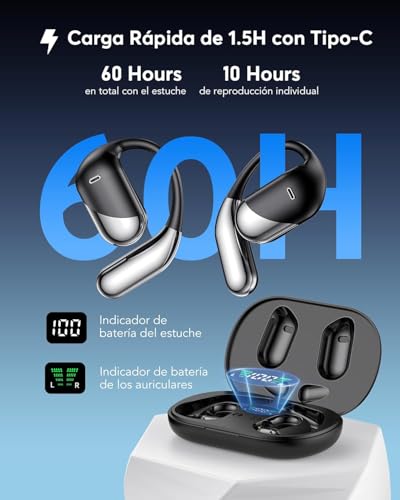 Paekole Auriculares Traductor en Tiempo Real, IA, 198 Idiomas | Traductor instantáneo de voz, auriculares abiertos, Bluetooth 6.1, 3 en 1, 60H batería, IPX7, viajes y reuniones