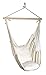 SueSport Hanging Rope Hammock Chair Porch Swing Seat Sky Chair with Cushions for Any Indoor or Outdoor Spaces - Max. 265 Lbs - 2 Seat Cushions Included