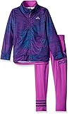 adidas Girls' Fashion Active Tricot Jacket Set, Speed Heather Print, 5