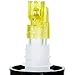 (Pack of 3) Measured Liquor Bottle Pourers, 1.5 oz, Clear Spout Bottle Pourer with Yellow Tail and Black Collar, Measured Pour Spouts by Tezzorio
