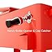 Giantex 80 Quart Rolling Patio Cooler Cart with Bottom Storage Shelf & Drain, Outdoor Ice Chest with Lockable Wheels, Bottle Opener & Cap Catcher, for Party Poolside Backyard BBQ (Red)