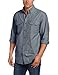 Carhartt Men's Big Relaxed Fit Midweight Long-Sleeve Shirt, Denim Blue Chambray, 3X-Large/Tall