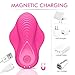 Wearable Clitoral G Spot Butterfly Vibrator, Vibrating Realistic Dildo, Clitoris Stimulator with 7 Powerful Vibrations, Rechargeable Waterproof Sex Toy for Women