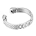 Bands for Fitbit Alta HR and Alta, Replacement Metal Small Large Super Classy Updated Wrist band Silver Rose Gold by GHIJKL-Silver