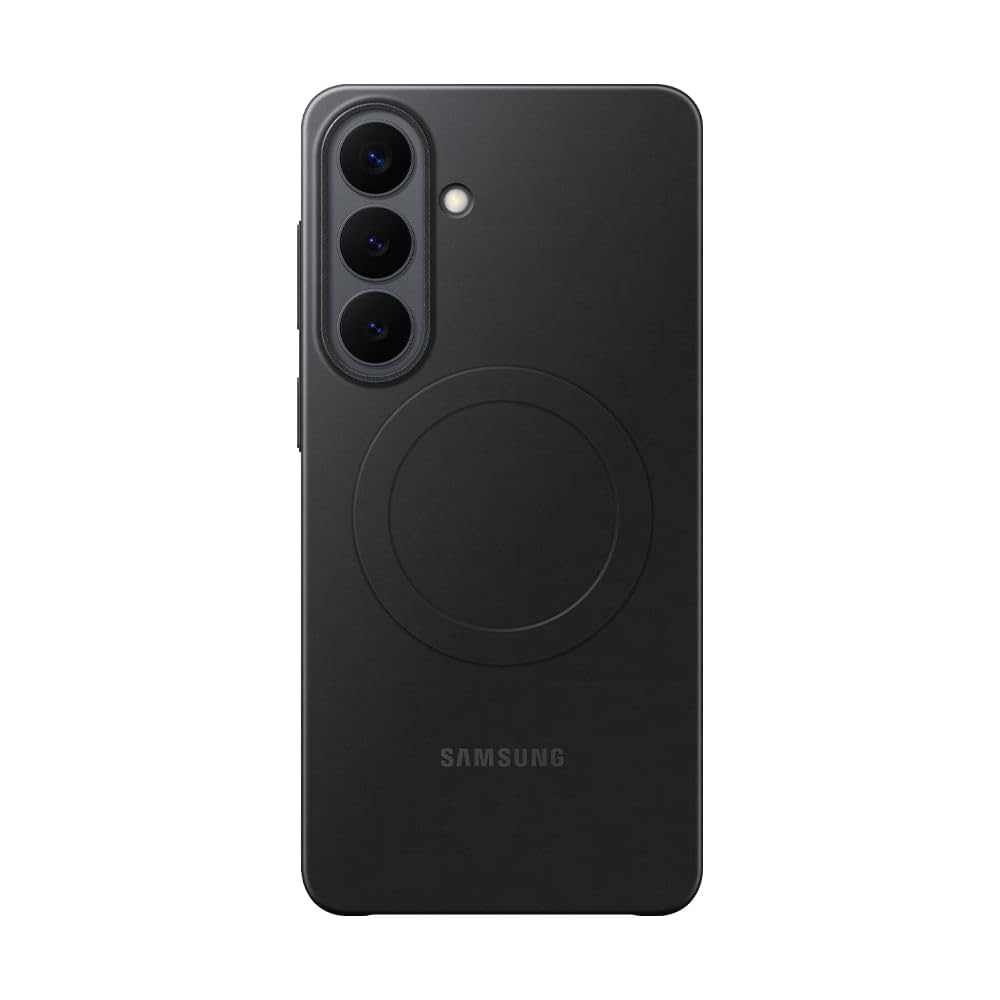 Samsung Slim Magnet Smartphone Case EF-SS947, schlanke Hülle für das Galaxy S26+, Handy-Hülle mit Magnetring zur Anbringung von Zubehör, Silikon, Schutz Case, stoßfest, dünn und griffig, Black