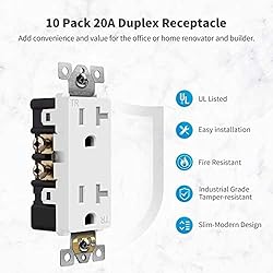 Micmi Decorator Receptacle Outlet, Standard