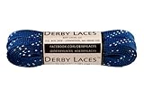 Blue 72 Inch Waxed Skate Lace - Derby Laces for Roller Derby, Hockey and Ice Skates, and Boots