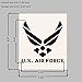 U.S Air Force Stencil for Painting on Wood, Fabric, Walls, Airbrush + More | Reusable 8.9 x 7.35 inch Mylar Template (USAF Military Logo)