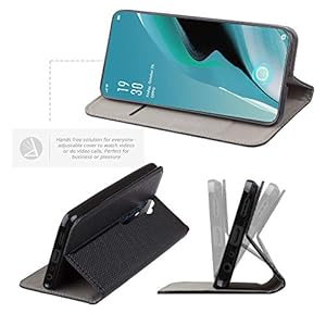 Moozy FO-MA-OP-RENO-2Z-BK, Cover per Oppo Reno2 Z, Nero - Custodia a Libro Flip Smart Magnetica con Appoggio e Porta… - immagine 6
