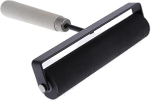 LOVEINDIY GZYF Soft Rubber Brayer,Rubber Brayer Roller Paint Brush Ink Applicator Oil Painting tool color black, 8 inch