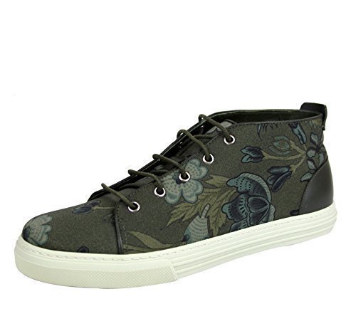 Gucci Men s Green Lace-up Floral Fabric Fashion Sneakers 342048 3364 (Gucci 10 / US 10.5) (10.5 US / 10 G)