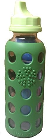Lifefactory 9-ounce Glass Bottle, Green Sippy Cup