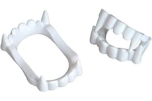 HENRY DOTS Pack of 2 Halloween Vampire Teeth Fangs, Plastic Teeth, Costume Accessory Party Favors (2)