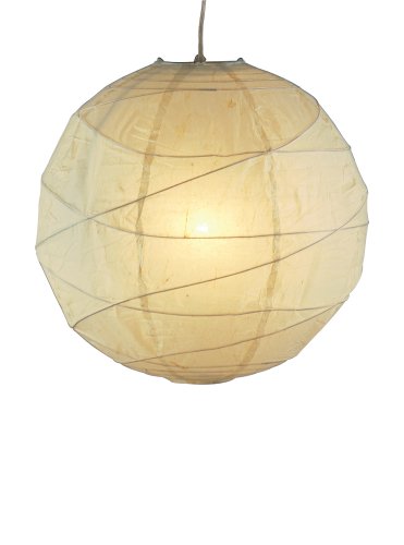 Adesso 4160-12 Orb 14" Small Pendant, Natural, Smart Outlet Compatible