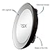 Zadro 15X Magnification Next Generation LED Lighted Suction Cup Mirror, Black, Silver Finish