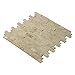 Peel and Stick Classic Linear Brown Travertine Mosaic Tile Kitchen Backsplash Bathroom MTO0217
