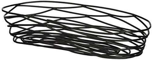 TableCraft Products BK11709 Basket, Oblong, 9" x 4" x 2", Black Metal