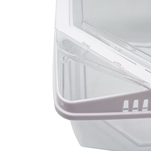 Senzeal Acrylic Reptile Terrarium Box Amphibian Transparent Breeding Box for Snake Lizard Turtle Spider Reptile Combination Terrarium White - Thumbnail 5