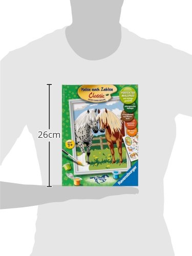 Ravensburger 28180 - Glückliche Pferde - Malen nach Zahlen, 24 x 18 cm – Bild 4
