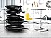 Heavy Duty Pot Rack Pan Organizer - Kitchen Organization and Storage for Frying Skillet, Baking and Casserole Dishes, Pots, Griddles, Serving Trays, and Lids - Cast Iron Standing Holder for Cookware