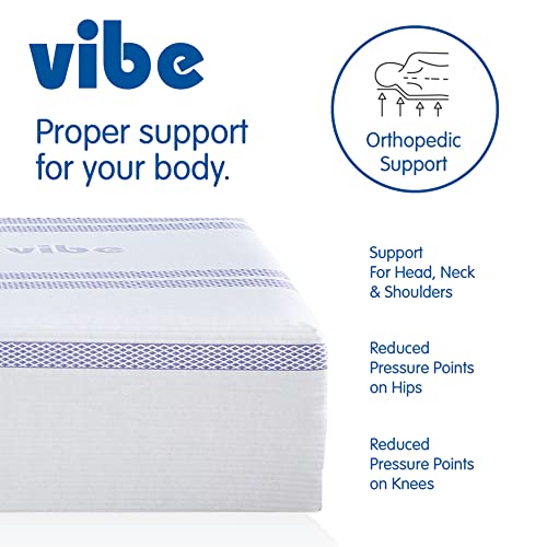 Vibe Gel Memory Foam Mattress, 12Inch CertiPURUS Certified BedinaBox, King, White Pricepulse